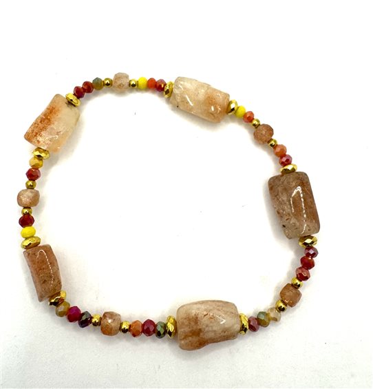 Bracciale Domar Donna Bracciali pietre naturali in Lega metallica Corniola BRLE-29-280 - BRLE-29-280